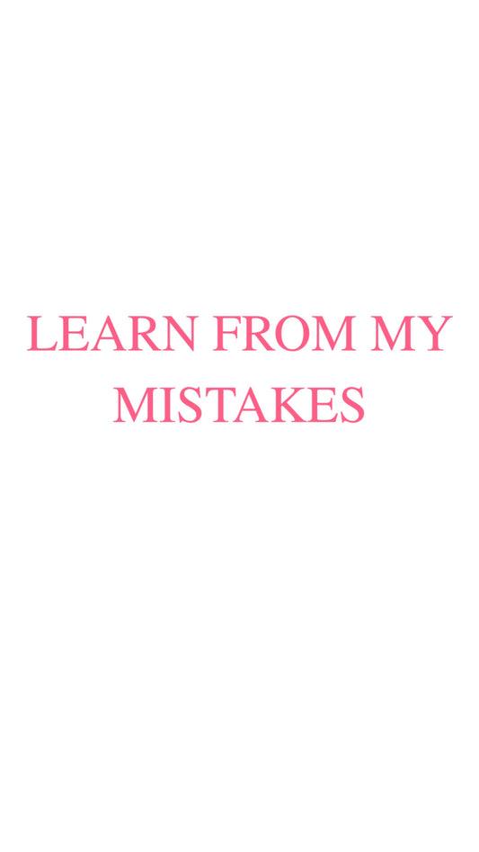 Learn From My Mistakes (Ebook)